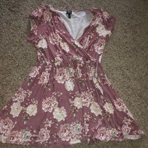 Plus Size Wrap Floral Dress